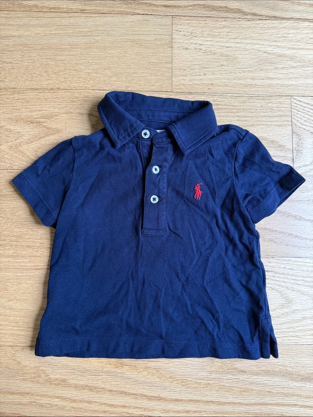 Ralph Lauren Navy Short-Sleeve Polo with Red Pony